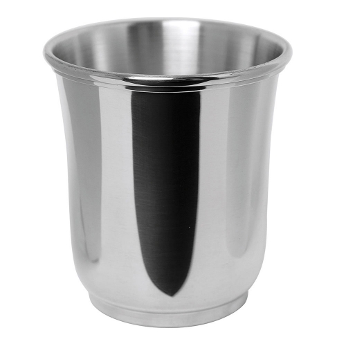 Alabama Julep Cup 9 Ounce 3.5\ Height x 3.25\ Diameter
9 Ounces
Pewter

Care & Use:  Wash your pewter in warm water, using mild soap and a soft cloth. Dry with a soft cloth. Your pewter should never be exposed to an open flame or excessive heat. Store your pewter trays flat, cups upright, etc. to prevent warping. Do not wrap pewter in anything other than the original wrapping to prevent scratching. Never wrap pewter in tissue paper, as fine line scratching will occur. Never put pewter in a dishwasher. Hand wash only.

Interested in stock availability or special ordering items? Looking to order in bulk or an order that is personalized, wrapped, and delivered?  Contact us any time with your questions.